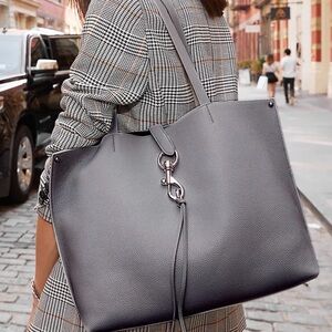 Megan Gray Leather Tote Bag